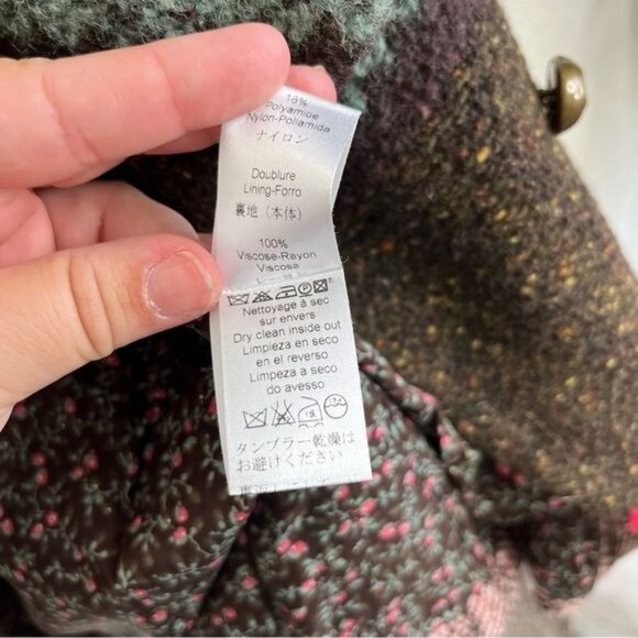 VTG KENZO Wool Striped Oversized Peacoat Jacket Made in France - Picture 9 of 13